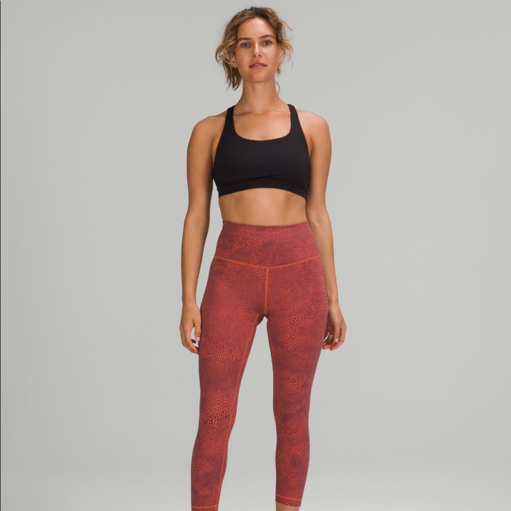 Lululemon Wunder Train *Crackle Glaze Vintage Orange Larkspur